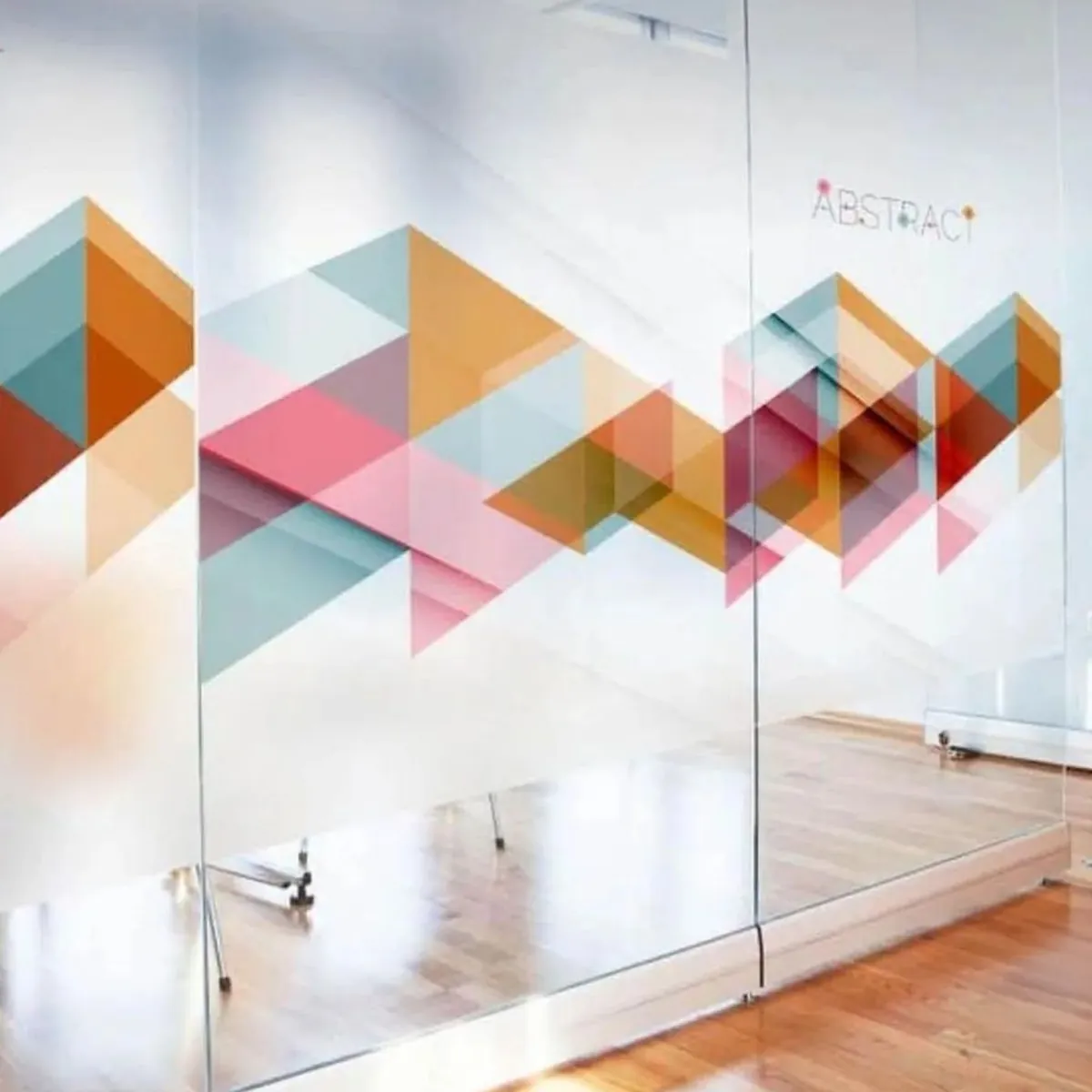 Frosted film with custom full-colour printed pattern