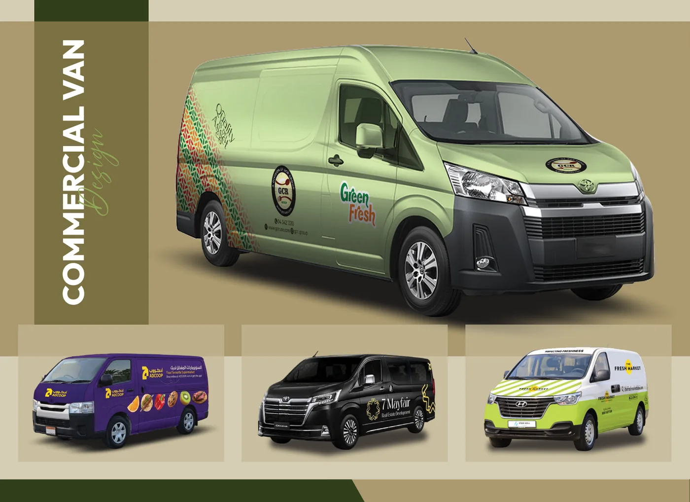 Van branding Dubai - Green Graphic