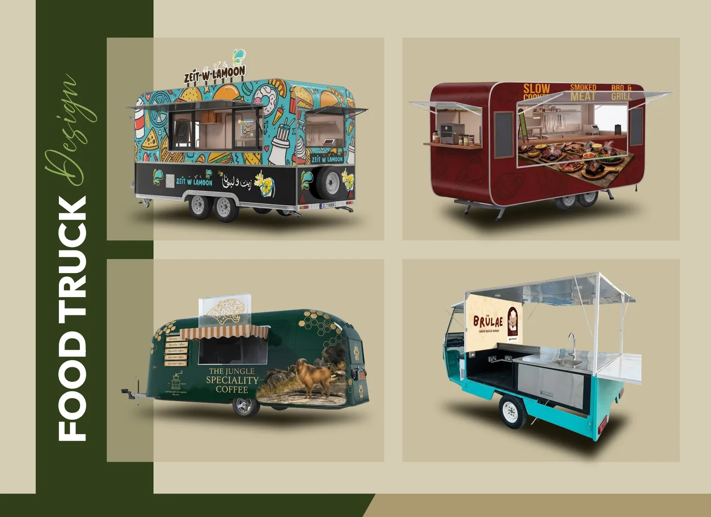 Food truck branding Dubai - Green Graphic